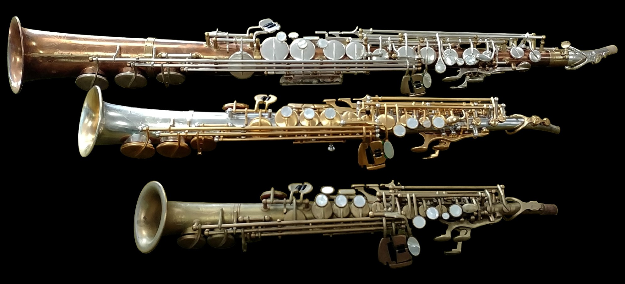 Rampone and Cazzani saxophones photographed together