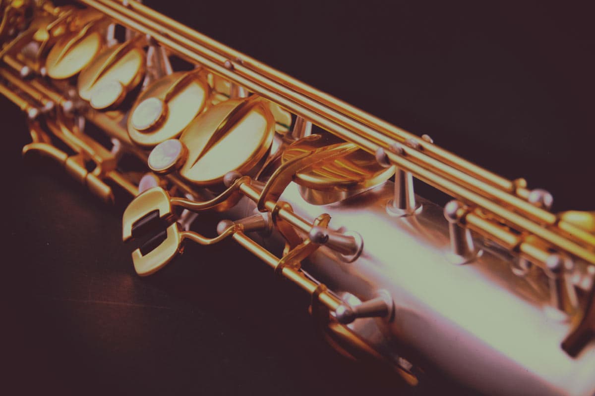 Rampone and Cazzani showroom with handmade saxophones on display